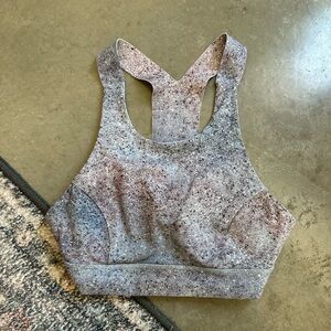 Lululemon blue speckled sports bra size 6